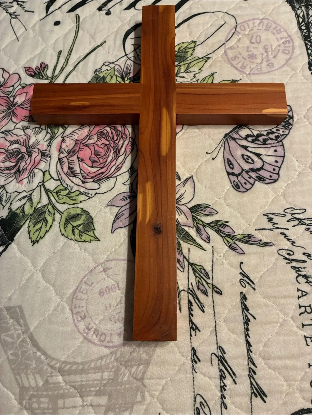 Hand Crafted Cedar Wall Cross - Warm Wood Tones-NWOT’s